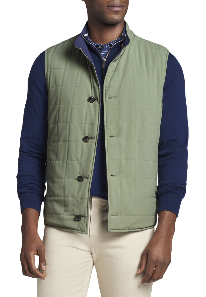 Peter Millar Spring Soft Reversible ButtonDown Golf Vests